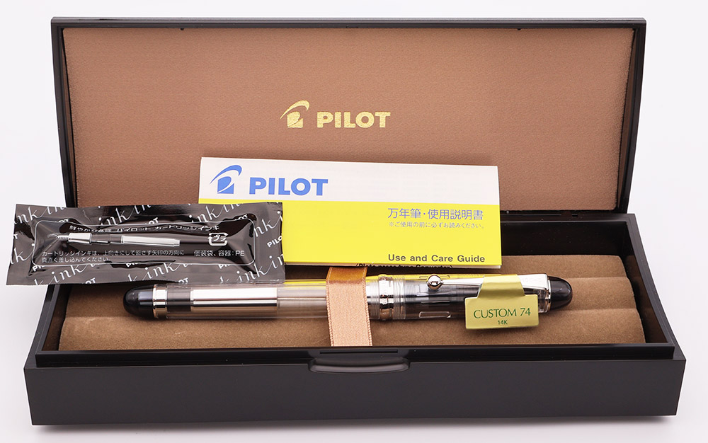 Pilot Custom 74 Fountain Pen (2008) - Clear, Rhodium Trim, C/C